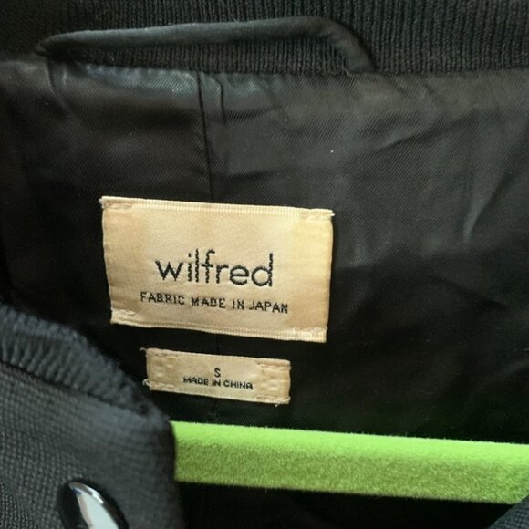 Aritzia Wilfred  Black Poussin Bomber Jacket S - Picture 7 of 14